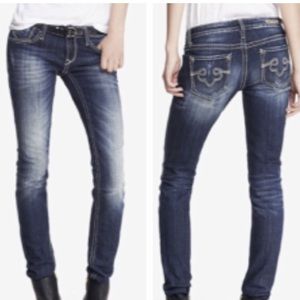 Re Rock for Express Skinny Low Rise Jeans